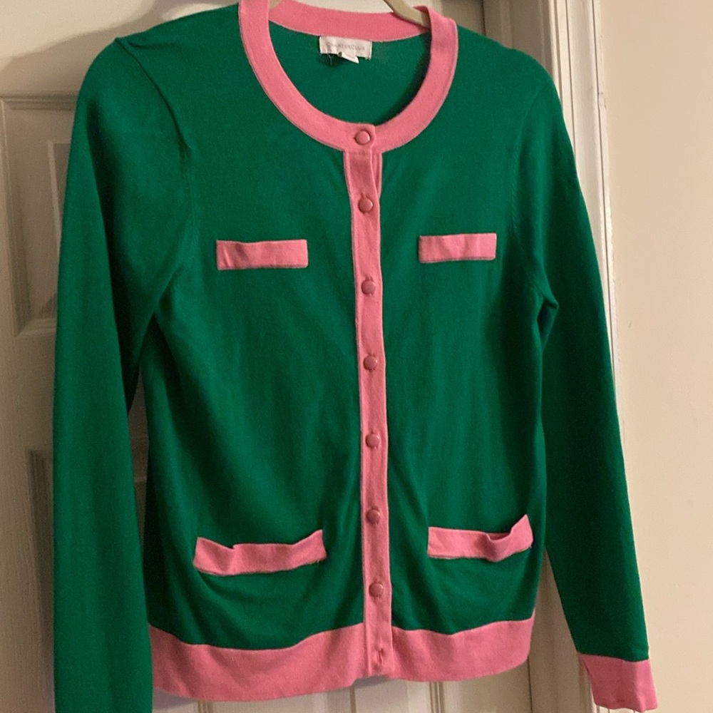 Preppy Green and Pink sweater